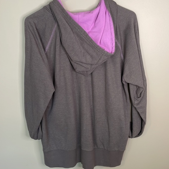 DISNEY STORE Ariel Graphic Gray M Full Zipper Hooded Sweatshirt with Pockets - Picture 4 of 7